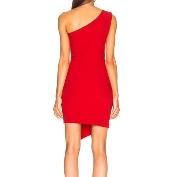 HANEY for FWRD Margot Dress Asymmetric One-Shoulder Size 4 in Red NWT - Picture 5 of 16
